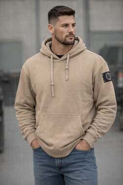 NWT Company Eighty-1 Tan Fleece Lined Pullover Hoodie
